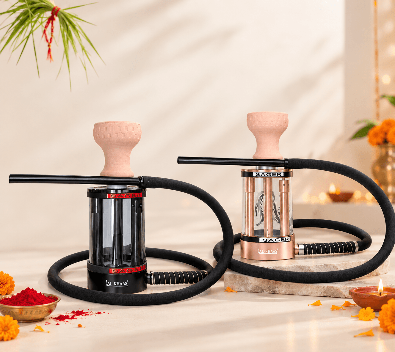 AL-KHAAS "SAGER" PREMIUM TRAVELING HOOKAH |